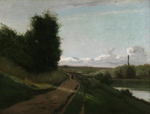 Der Treidelpfad bei Bougival von Camille Pissarro