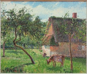 Ein Gehege in Varengeville von Camille Pissarro