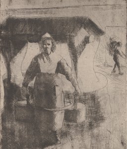Frau an einem Brunnen, 1891