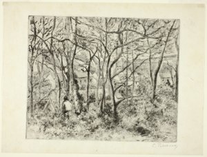 Wälder am Hermitage von Camille Pissarro