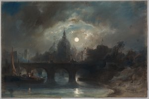 Ansicht einer Stadt bei Nacht