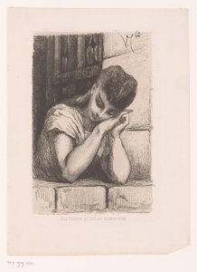 Nele lehnt aus dem Fenster und wartet auf Till Eulenspiegel von Camille Van Camp
