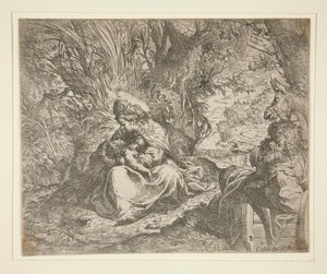 Ruhe auf der Flucht nach Ägypten von Camillo Procaccini