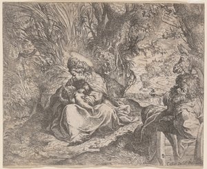 Die Rast auf der Flucht nach Ägypten, 1587-1590 von Camillo Procaccini