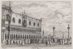 La Piera del Bando. V., aus der Serie Vedute (Ansichten) von Canaletto (Giovanni Antonio Canal)