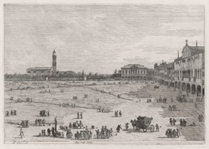 Prato della Valle, aus der Serie Vedute (Ansichten) von Canaletto (Giovanni Antonio Canal)