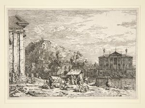 Der Markt in Dolo, aus der Serie Vedute (Ansichten)