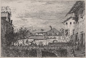 Die Terrasse, aus der Serie Vedute (Ansichten) von Canaletto (Giovanni Antonio Canal)