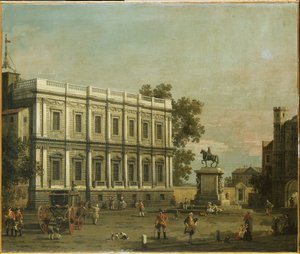 Ein Capriccio von Gebäuden in Whitehall, ca. 1754 von Giovanni Antonio Canal