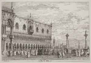 La Piera del Bando. V. [unten rechts] von Canaletto