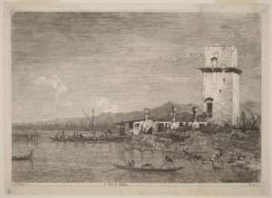 Der Turm von Malghera von Canaletto