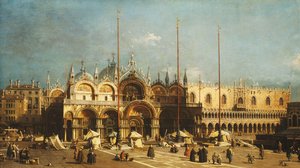San Marco und der Dogenpalast, Venedig, vom Markusplatz, ca. 1740er von Giovanni Antonio Canal