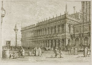 Die Bibliothek, aus Vedute von Canaletto