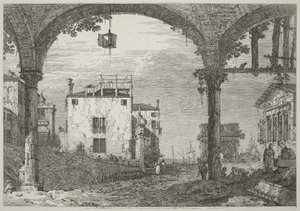 Das Portikus mit der Laterne von Canaletto