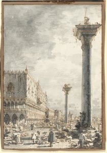 Die Riva degli Schiavoni vom Markt am Pier gesehen