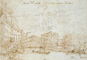 Venedig: Die Rialtobrücke von Canaletto