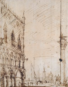 Venedig: Die Südwest-Ecke des Dogenpalastes von Canaletto
