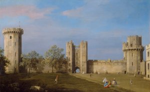 Warwick Castle, Ostfront vom äußeren Hof