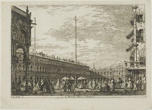 le Procuratie niove e S. Ziminian V., aus Vedute von Canaletto