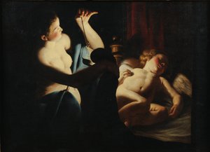 Psyche entdeckt Amor von Candlelight Master