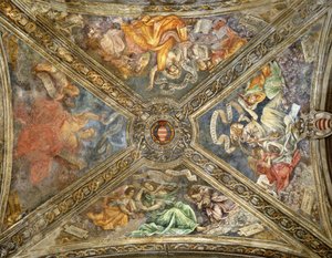 Die Sibyllen von Tibur, Delphi, Cumae und Hellespont, Carafa-Kapelle, Santa Maria sopra Minerva, Rom von Capponi