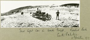 Ford Leichtwagen in Wadi Guzzeh, Rashid Beck, Südpalästina, Oktober 1917