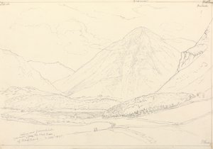 Grasmoor von der Westbasis von Mellbreak, 2. August 1835