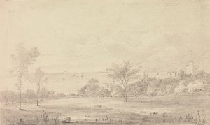 Landschaft mit Schloss in der Ferne, Isle of Wight