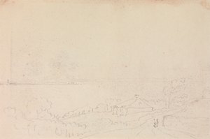 Skizze eines Häuschens in der Nähe der Küste von Capt. Thomas Hastings