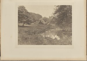 Haddon Hall und Gehöft, vom Fluss aus von Captain George Bankart