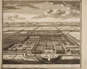 Frederik Henriks Lustschloss in Hornslaardyck bei Gravesand von Carel Allard