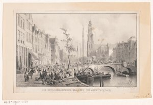 Hillegommermarkt bei der Reesluis in Amsterdam