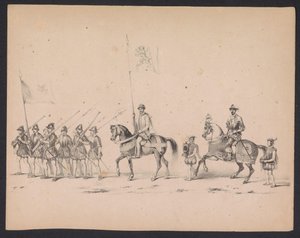 Maskerade der Utrechter Studenten, 1846 (Platte 2) von Carel Christiaan Antony Last