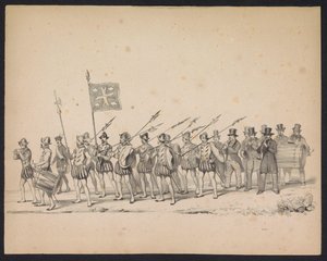 Maskerade der Utrechter Studenten, 1846 (Platte 22) von Carel Christiaan Antony Last