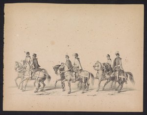 Maskerade der Utrechter Studenten, 1846 (Platte 5) von Carel Christiaan Antony Last