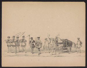 Maskerade der Utrechter Studenten, 1846 (Platte 7) von Carel Christiaan Antony Last
