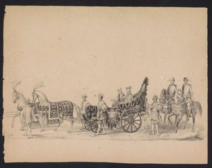 Maskerade der Utrechter Studenten, 1846 (Afbeelding van den gecostumeerden optogt, voorstellende den in togt van Philips II, Prins van Spanje, in Utrecht, den 3en October 1549)