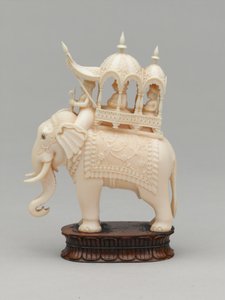 Schwarzer König, Schachfigur, Indien, ca. 1820