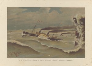 Schiff Willem III bei der Eröffnung des Nordseekanals, 1876 von Carel Lodewijk Dake