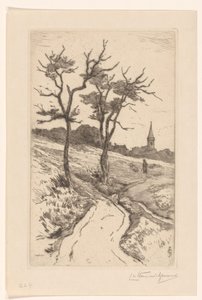 Dünenlandschaft mit Kirchturm von Katwijk