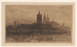 Ansicht von Köln bei Abend von Carel Nicolaas Storm van 