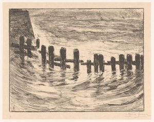 Pfahlwerk in der Schelde bei Vlissingen von Carel Nicolaas Storm van 