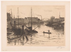 Riedijkshaven in Dordrecht am Abend