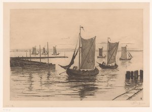 Rückkehr der Fischerflotte von Carel Nicolaas Storm van 