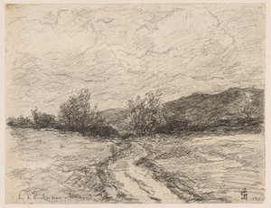 Waldweg durch Dünen bei Elswout (Titel auf dem Objekt)
