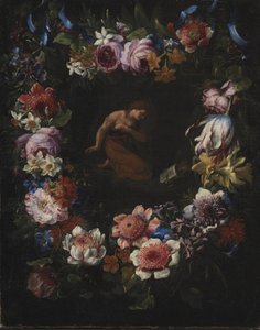 Ein Blumenkranz von Carel de Vogelaer