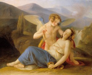 Psyche wird durch Amors Pfeil aus der Ohnmacht erweckt