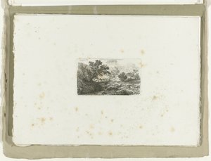 Landschaft mit Brücke über Bach