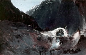Bau der Teufelsbrücke von Carl Blechen
