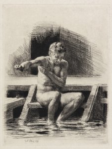 Der badende Mann von Carl Bloch